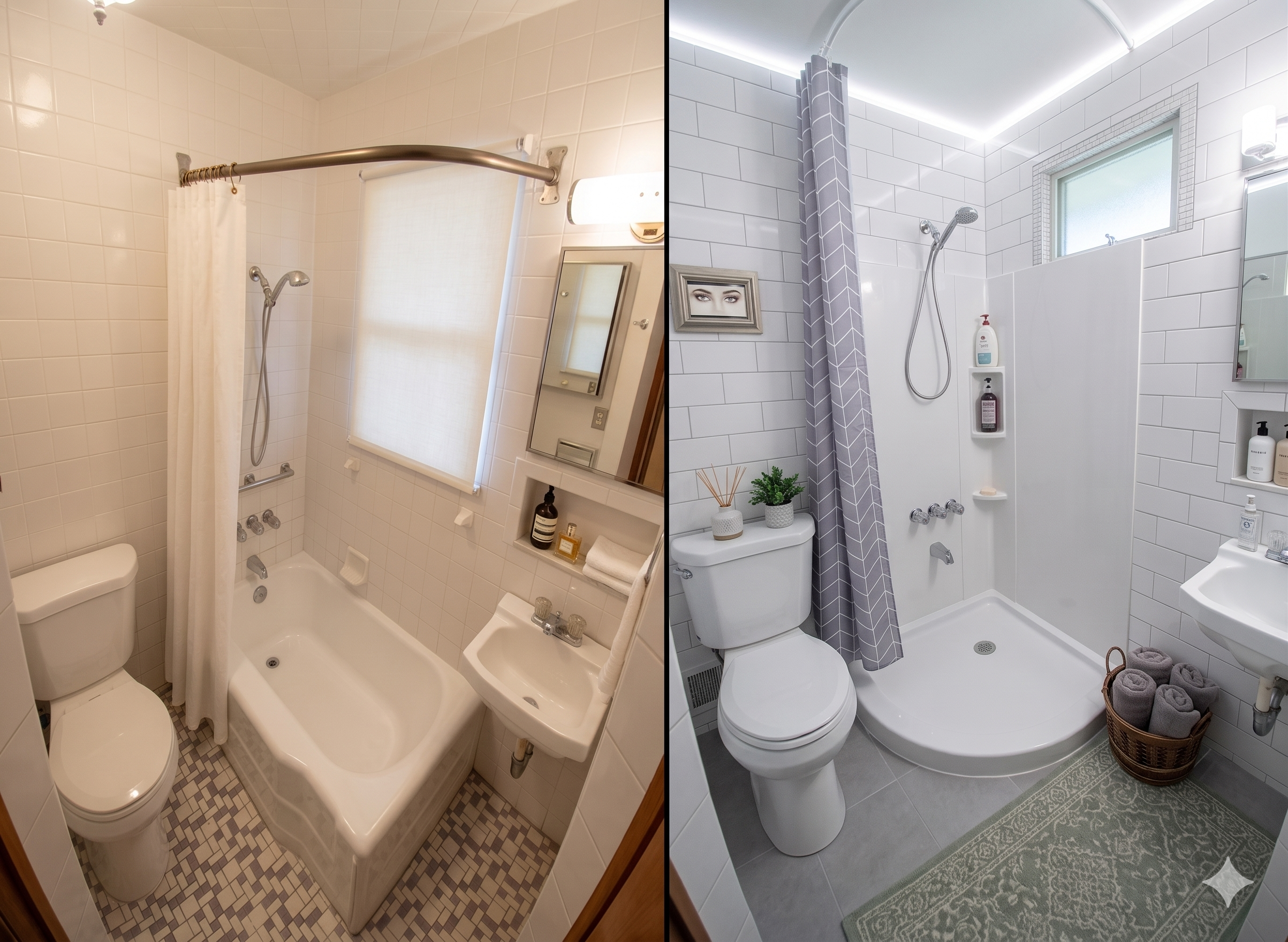 Bathroom renovations: bathroom tile and shower installation by HomeUpdate contractors
